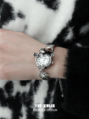 グラフィット パピー 18K プラチナメッキ エラスティックチェーンウォッチ™