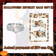 Halloween Revelry Sale Gift ① - Free Jewelry Gift & Exclusive Cat Hair Clip*2(Actual Payment of $99)