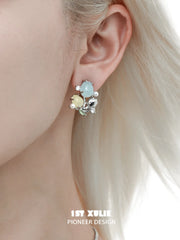 輝くS925 18Kプラチナメッキパールチューリップスタッドピアス™