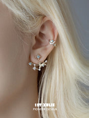 Detachable star and constellation earrings worn on the ear