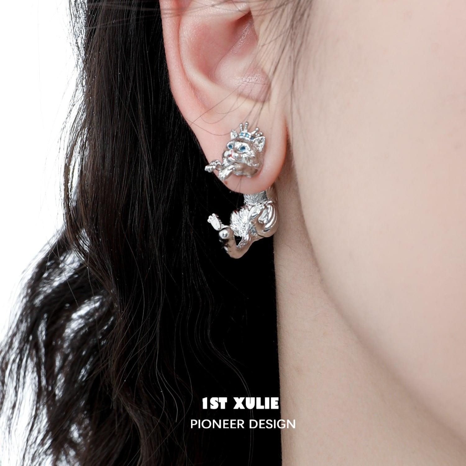 Cat Queen Y2K S925 Ragdoll Earrings™ - 1ST XULIE Cat Queen Y2K S925 Ragdoll Earrings™ - 1ST XULIE