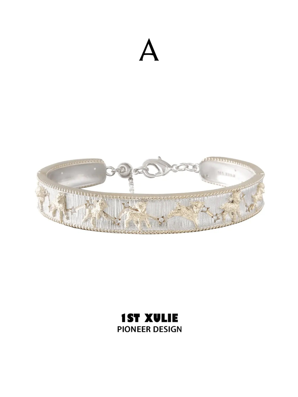 Style A celestial bangle with extension chain