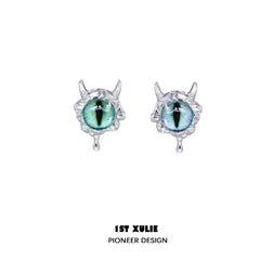 Little Demon 18k Platinum Plated S925 Earrings & Ear Clips B™ - 1ST XULIE