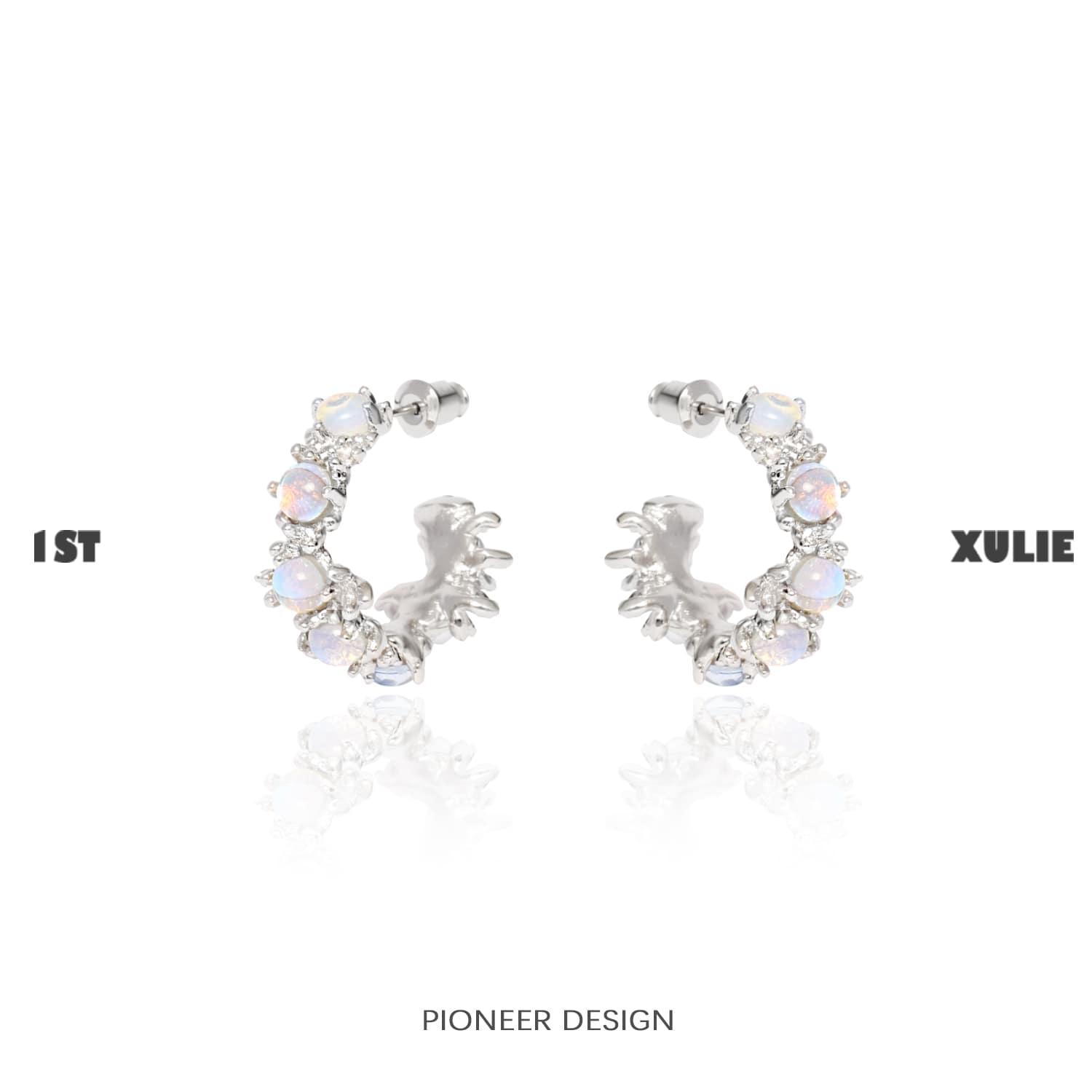 Moon Stone Sparkling Coral Earrings™ - 1ST XULIE Moon Stone Sparkling Coral Earrings™ - 1ST XULIE
