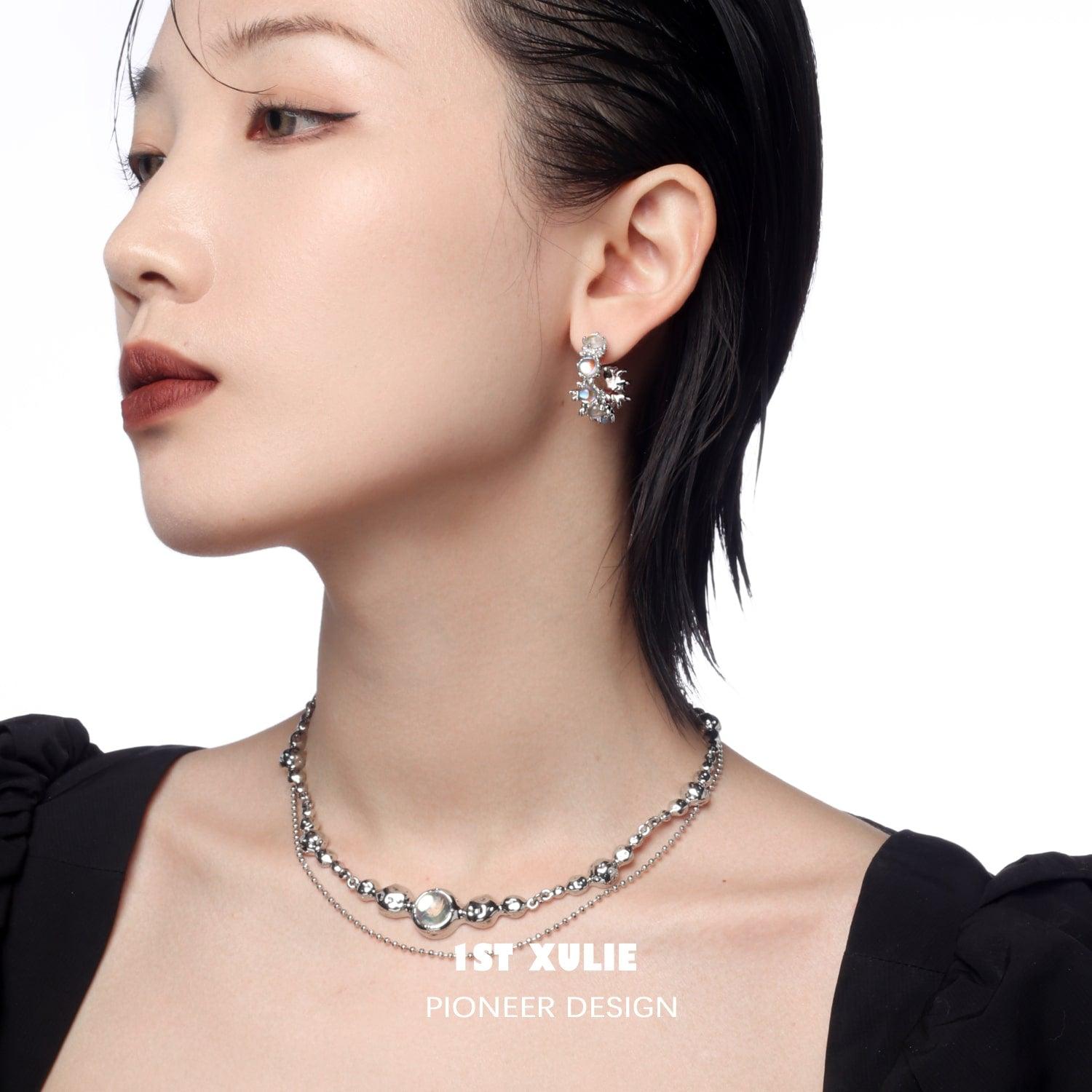 Moon Stone Sparkling Coral Earrings™ - 1ST XULIE Moon Stone Sparkling Coral Earrings™ - 1ST XULIE