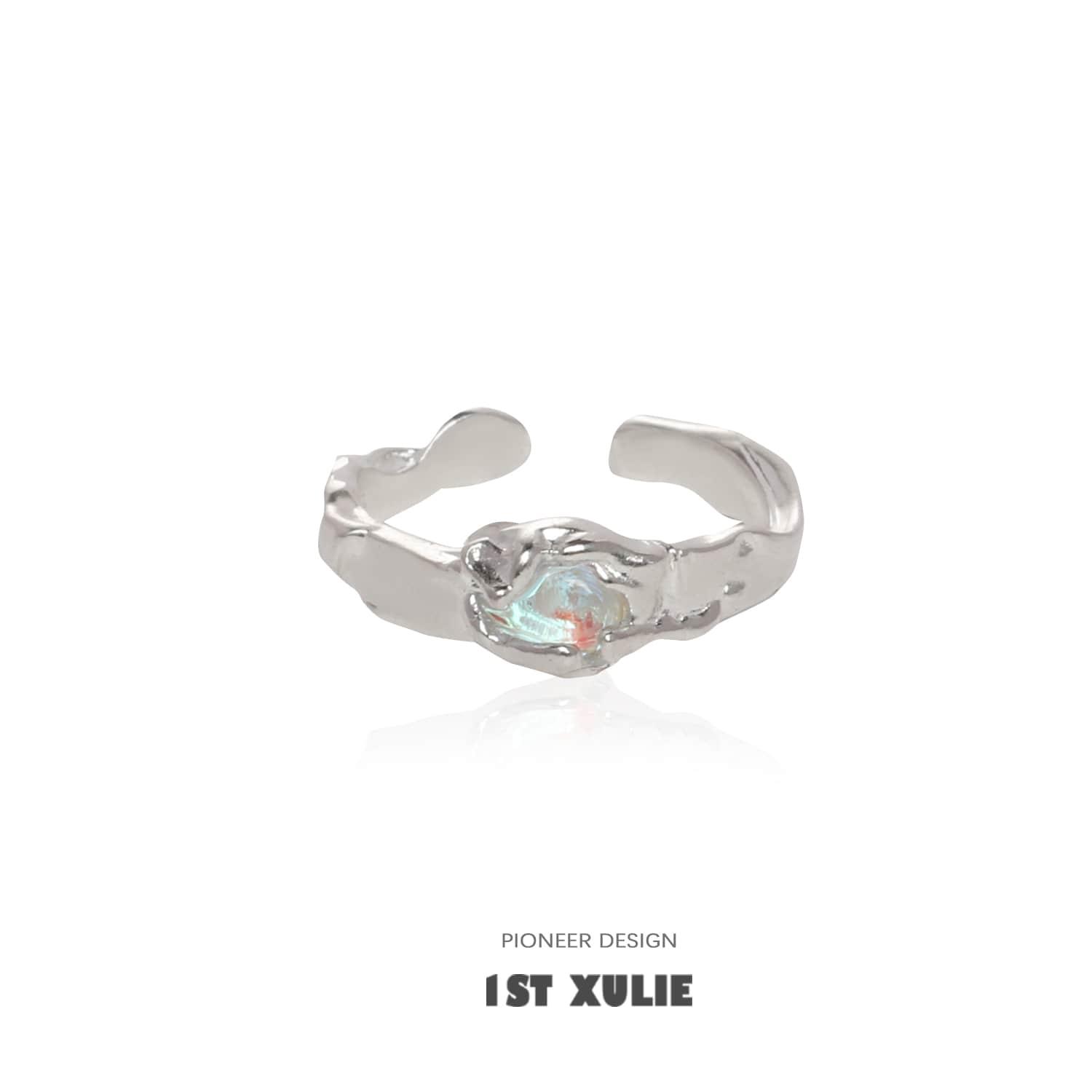 Moon Stone Sterling Silver Adjustable Opening Ring™ - 1ST XULIE Moon Stone Sterling Silver Adjustable Opening Ring™ - 1ST XULIE