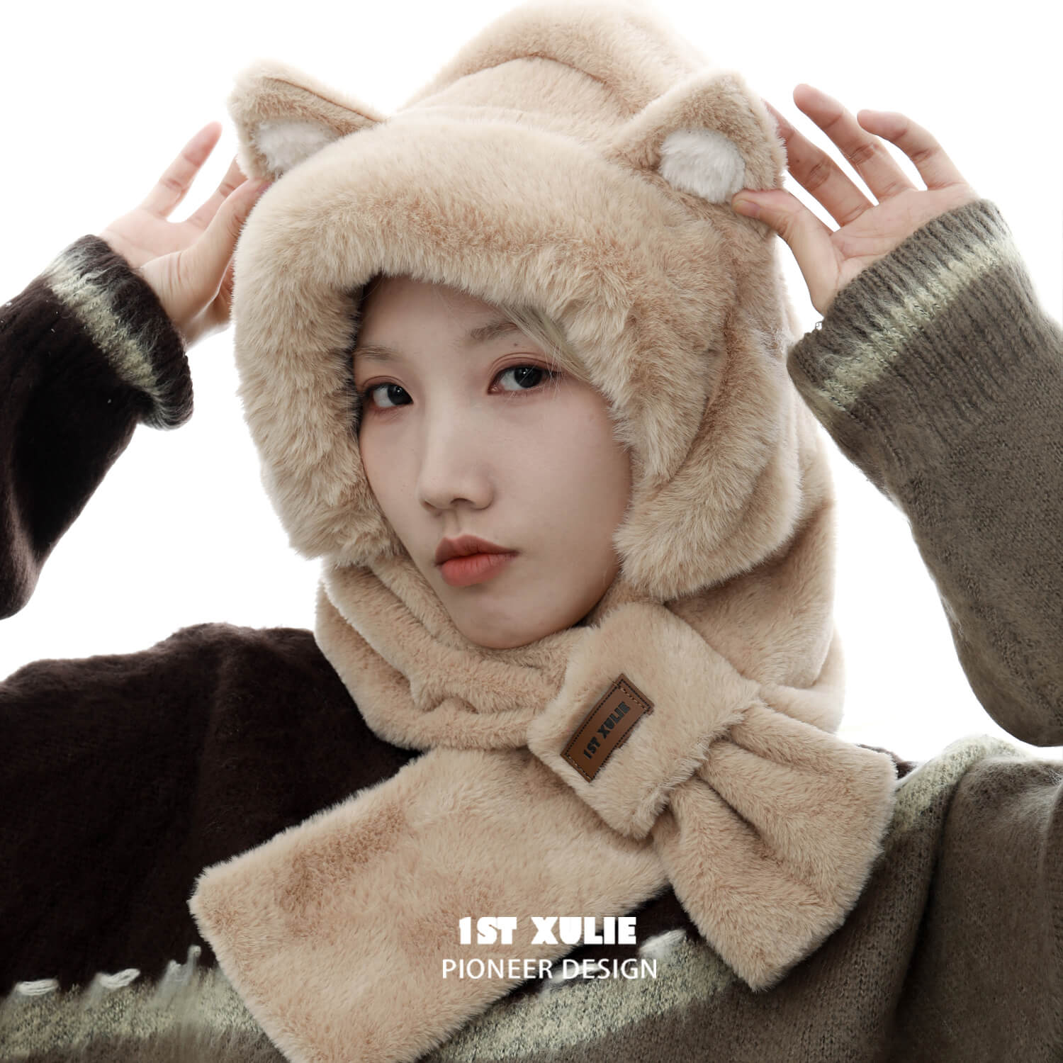 Holiday Mega Sale Gift ④ 1 Pair of Custom Warm Gloves+1 Custom Warm Scarf Hat (Actual Payment of $399+)