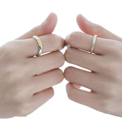 1ST XULIE "Loong" Abstract Dragon Adjustable Split Ring in 925 Sterling Silver - Detail Shot