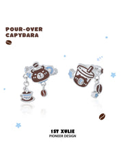 1ST XULIE Jewelry "POUR-OVER CAPYBARA" Asymmetrical Ear Cuffs in Brass - Packaging View