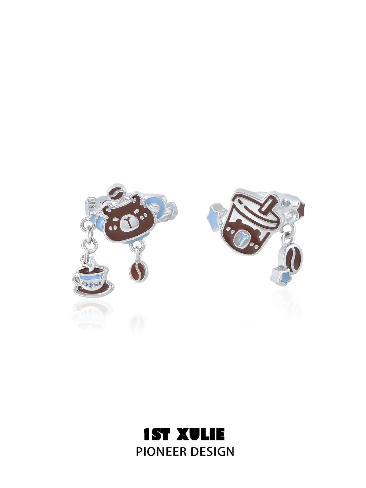 1ST XULIE Jewelry "POUR-OVER CAPYBARA" Asymmetrical Ear Cuffs in Brass - Size Comparison
