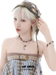1ST XULIE Jewelry "POUR-OVER CAPYBARA" Novelty Enamel Capybara Drop Hoop Earrings - Back View