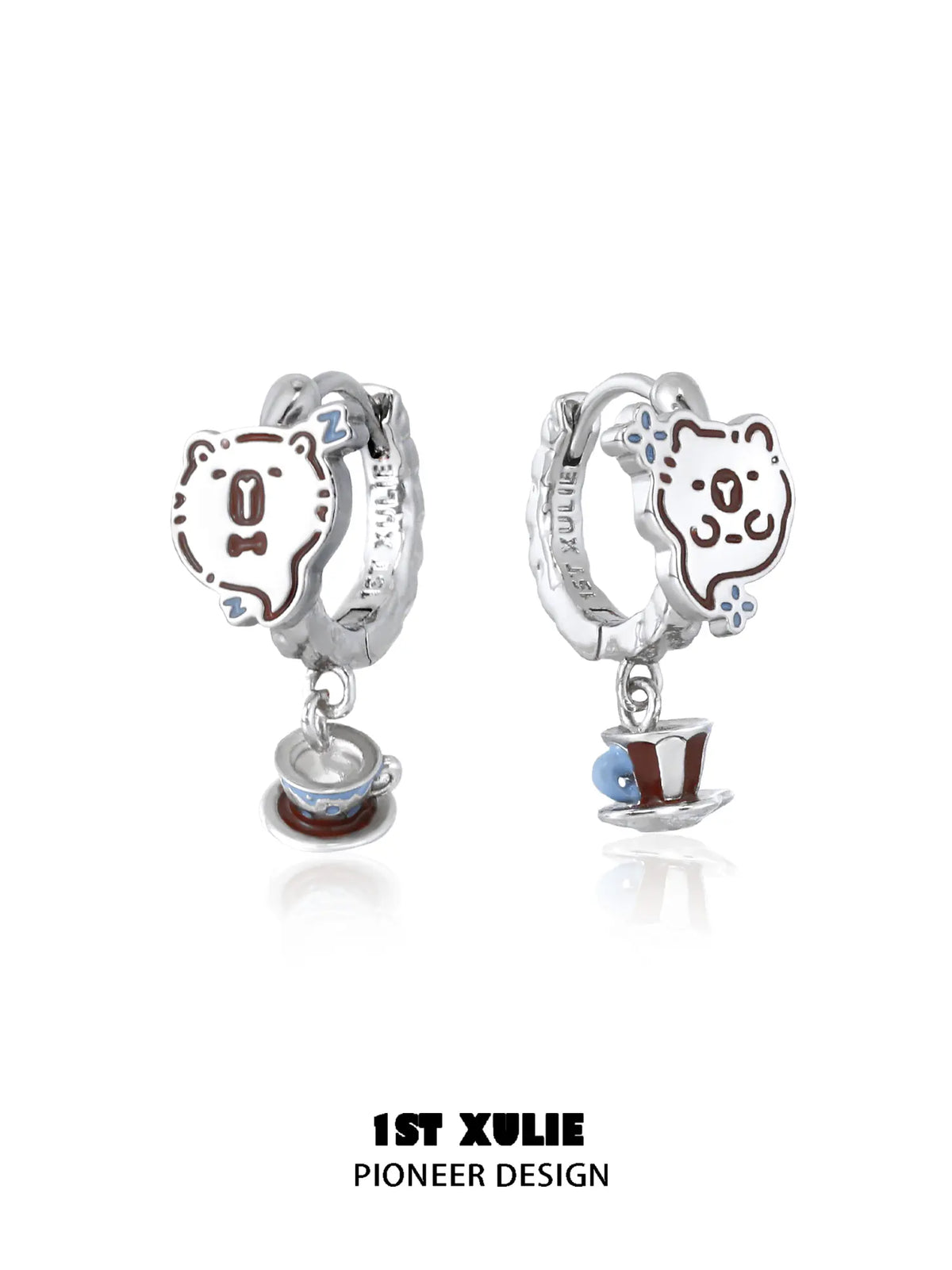 1ST XULIE Jewelry "POUR-OVER CAPYBARA" Novelty Enamel Capybara Drop Hoop Earrings - Packaging View