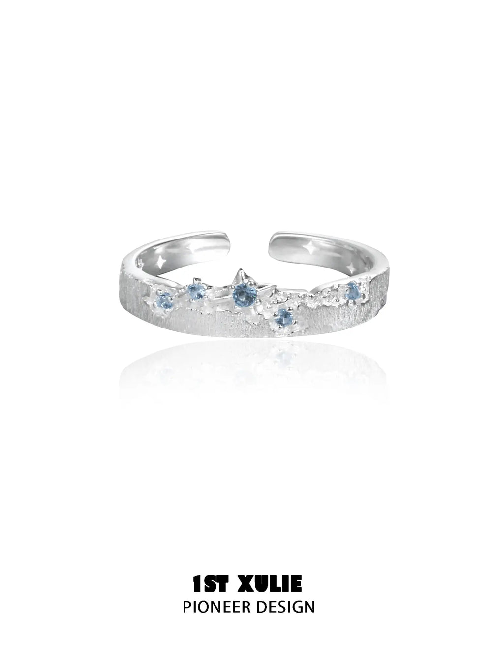 1ST XULIE "Starry Night" Celestial Orbit Ring in 925 Sterling Silver - Lifestyle Shot