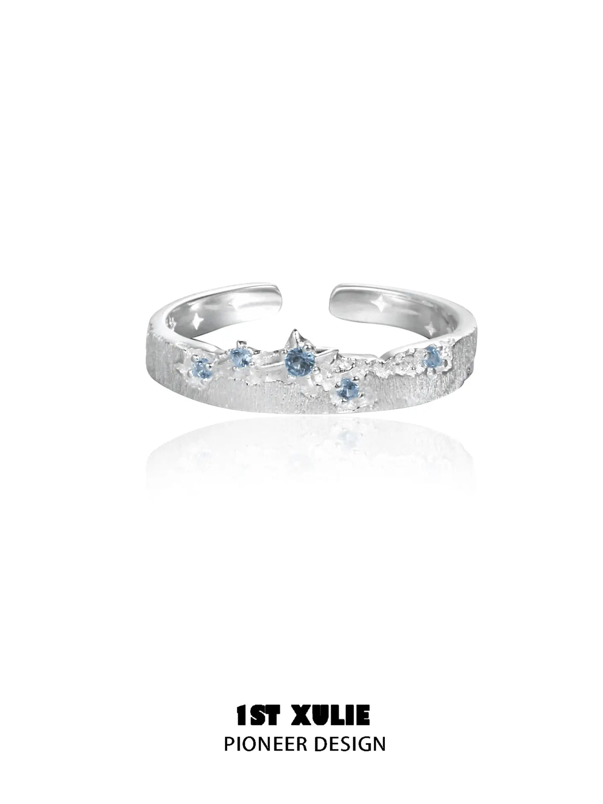 1ST XULIE "Starry Night" Celestial Orbit Ring in 925 Sterling Silver - Lifestyle Shot