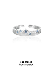 1ST XULIE "Starry Night" Celestial Orbit Ring in 925 Sterling Silver - Lifestyle Shot