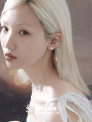 1ST XULIE Jewelry "WISHING STAR" Zirconia Celestial Star Non-Pierced Ear Cuffs - Angle 1