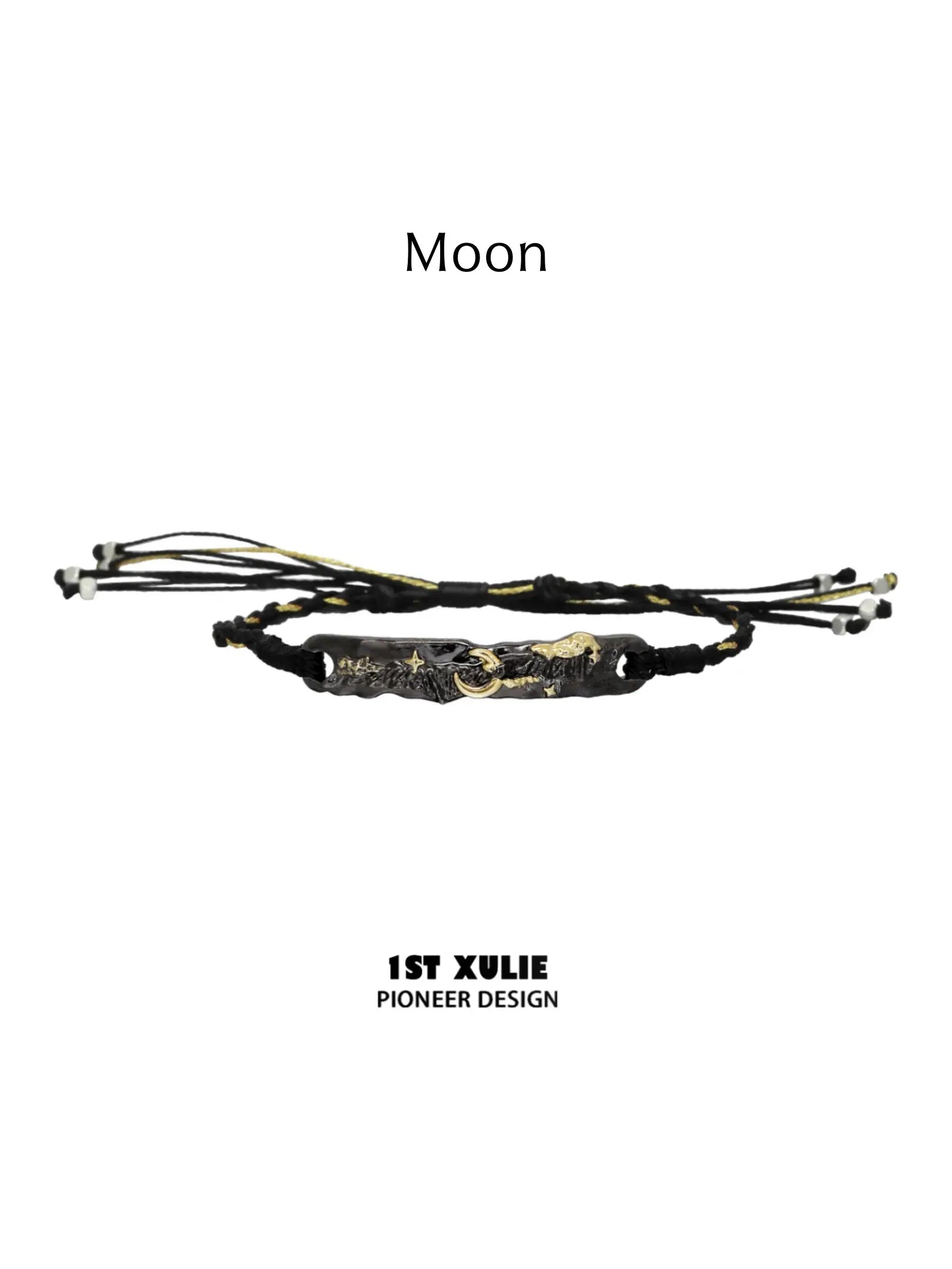 1ST XULIE Jewelry "Immortal Lover" Textured Celestial Sun and Moon Bracelet - Packaging View