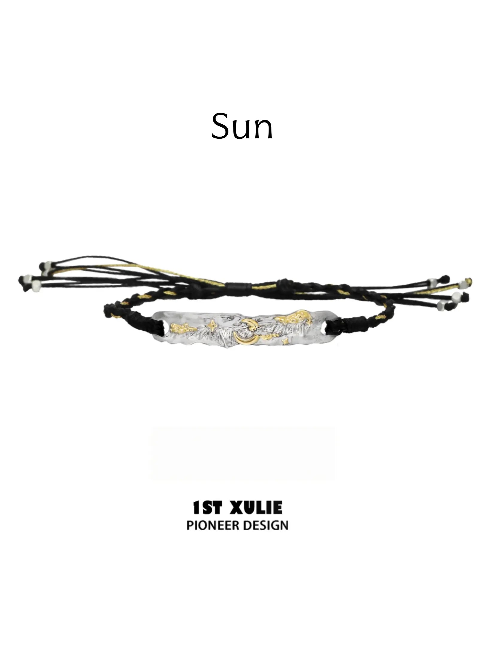 1ST XULIE Jewelry "Immortal Lover" Textured Celestial Sun and Moon Bracelet - Size Comparison