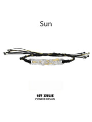 1ST XULIE Jewelry "Immortal Lover" Textured Celestial Sun and Moon Bracelet - Size Comparison