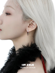 1ST XULIE "Soaring Cranes" Dainty Feather Stud Earrings in 925 Sterling Silver - Packaging View