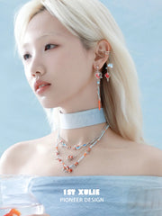1ST XULIE Jewelry "THE SEA" Dreamy Goldfish Beaded Necklace - Size Comparison