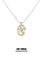 1ST XULIE "DREAM HORSE" Dreamy Unicorn Necklace in 18K Gold and Platinum Plated - Packaging View