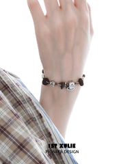 1ST XULIE Jewelry "POUR-OVER CAPYBARA" Enamel Capybara Charm Bracelet in Jeweler's Brass - Side View