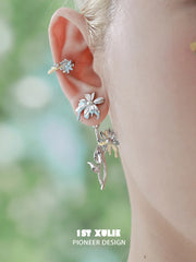 1ST XULIE Jewelry "DAISY" Enamel Floral Drop Earrings - Packaging View
