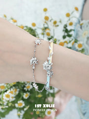 1ST XULIE Jewelry "DAISY" Enamel Gentle Daisy Bangle - Lifestyle Shot
