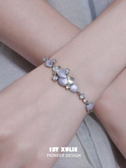 1ST XULIE Jewelry "ATLANTIS" Fish Scale Chain Bracelet in 18K Gold Plated - Angle View