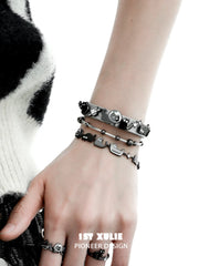 1ST XULIE "Ghosts Black Cat" Gothic Ghost Cat Charm Bracelet in 18K Black Gold Plated Brass - Packaging View