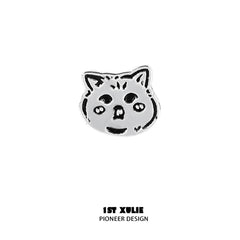 1ST XULIE "Graffiti Kitten" Cute Colorful Stud Earrings in 925 Sterling Silver - Packaging View