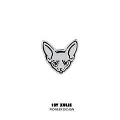 1ST XULIE "Graffiti Kitten" Cute Colorful Stud Earrings in 925 Sterling Silver - Product View 3