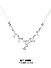 1ST XULIE Jewelry "Cuties' Appleland" Green Apple Pendant Necklace - Product View