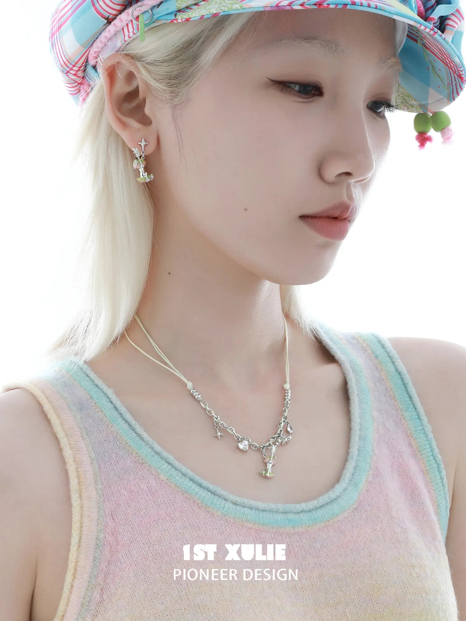 1ST XULIE Jewelry "Cuties' Appleland" Green Apple Pendant Necklace - Texture Detail