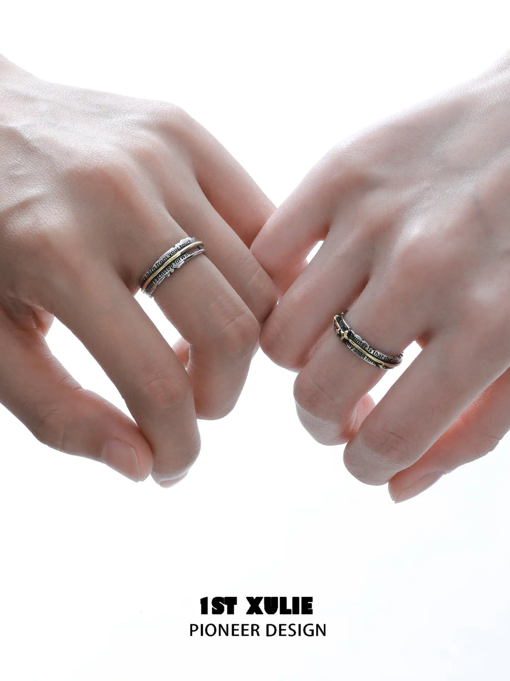 1ST XULIE Jewelry "Immortal Lover" Guiding Light Starburst Ring in 925 Sterling Silver - Detail Shot