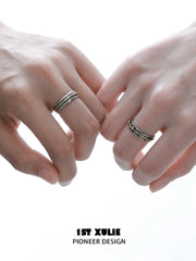 1ST XULIE Jewelry "Immortal Lover" Guiding Light Starburst Ring in 925 Sterling Silver - Detail Shot