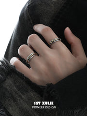 1ST XULIE Jewelry "Immortal Lover" Guiding Light Starburst Ring in 925 Sterling Silver - Side View