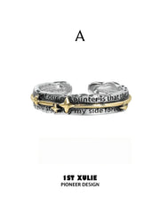 1ST XULIE Jewelry "Immortal Lover" Guiding Light Starburst Ring in 925 Sterling Silver - Size Comparison