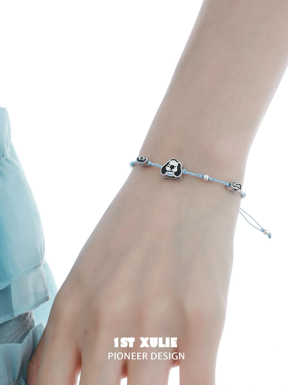 1ST XULIE "Angel Cuties" Hand-Painted Pet Charm Rope Bracelet in 925 Sterling Silver - Packaging View