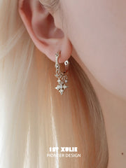 1ST XULIE Jewelry "Bastet" Iris Fringe Drop Dangle Hoop Earrings - Packaging View