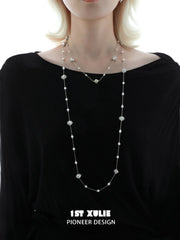 1ST XULIE Jewelry "Bastet" Vintage Iris Pearl Statement Pendant Necklace - Angle 1