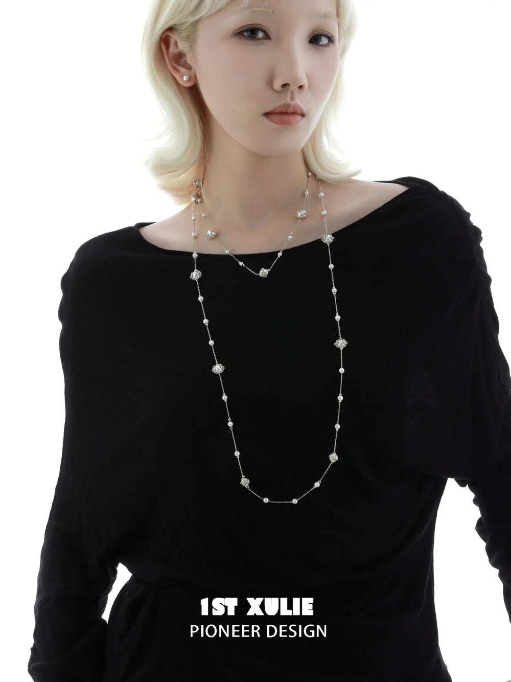 1ST XULIE Jewelry "Bastet" Vintage Iris Pearl Statement Pendant Necklace - Packaging View
