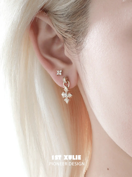 1ST XULIE Jewelry "Bastet" Iris Zircon Stud Earrings in 925 Sterling Silver - Styles Comparison