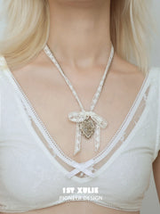 1ST XULIE Jewelry "Lace Rose" Victorian Lace Heart Locket Pendant Necklace in 18K Gold Plated - Size Comparison