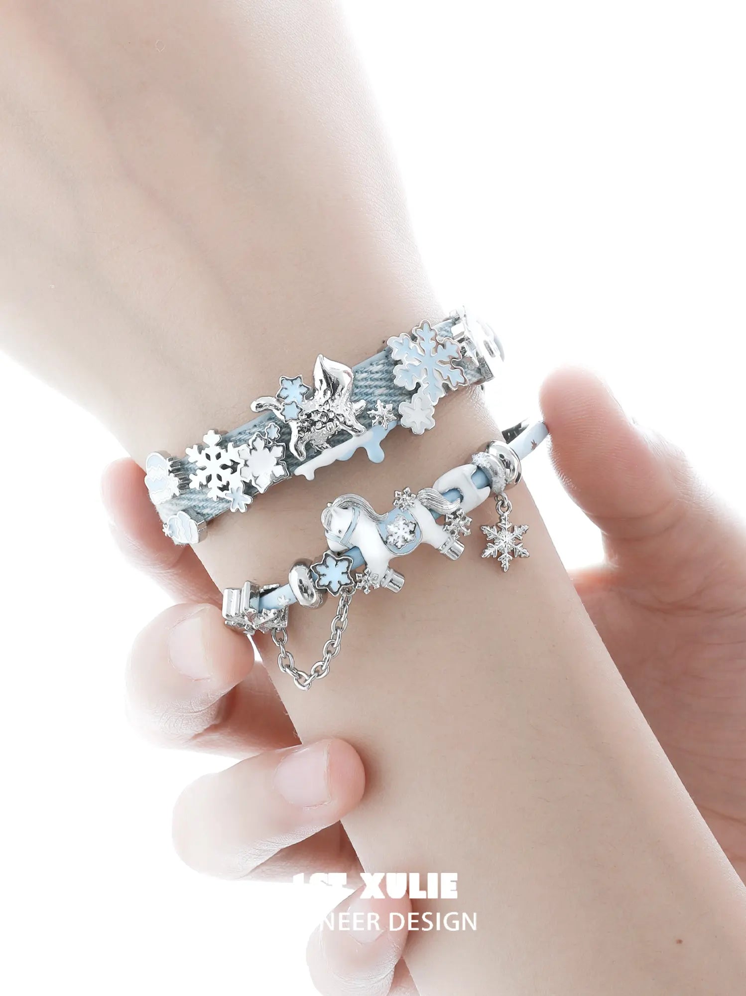 1ST XULIE Jewelry "Snowy Cuties" Leather Cat & Pony Buckle Bracelet in Brass - Image 11