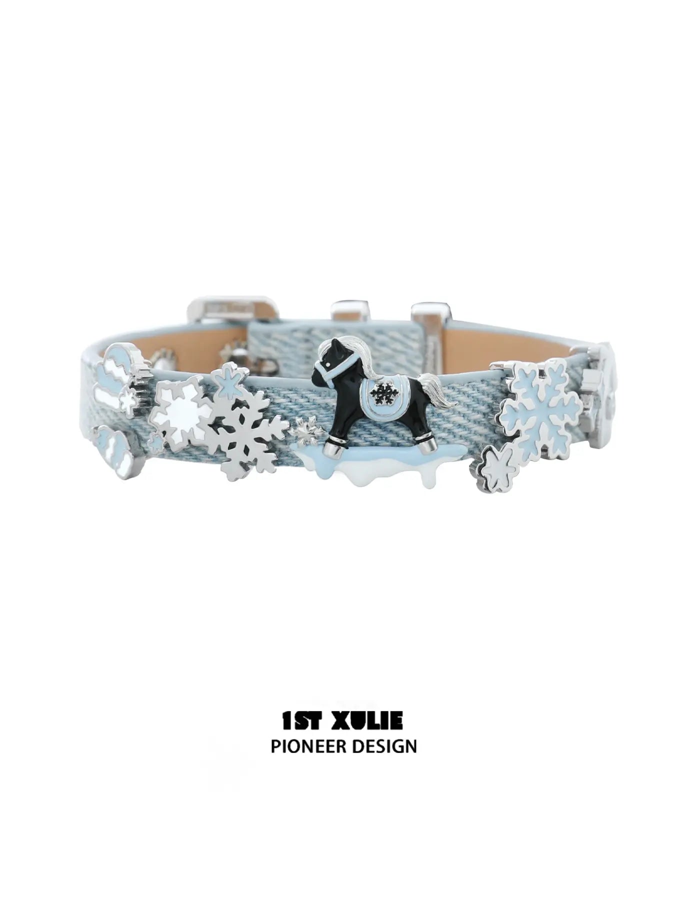 1ST XULIE Jewelry "Snowy Cuties" Bracelet Set with Interchangeable Accessories in Brass - Product View