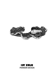 1ST XULIE "Snake Bite" Minimalist Serpent Adjustable Couple's Rings in 925 Sterling Silver - Lifestyle Shot