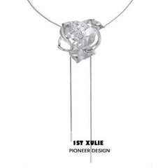1ST XULIE "Taboo Rose" Multi-way Rose Pendant Necklace in Platinum Plated - Packaging View