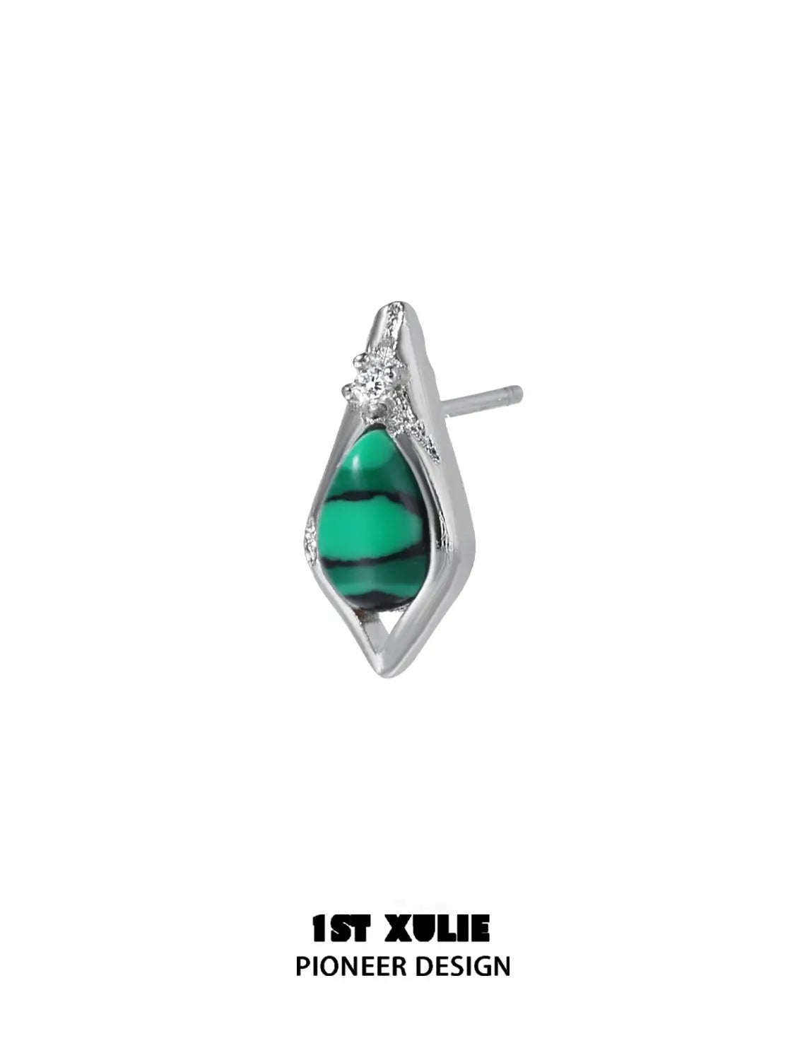 "Stone Age" Platinum Plated Natural Gemstone Stud Earrings - Image 15